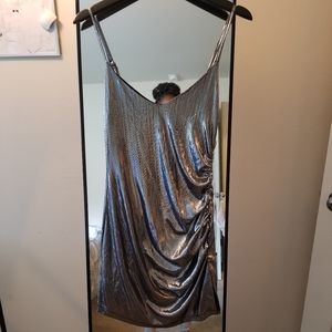 Metallic Scrunch Dress